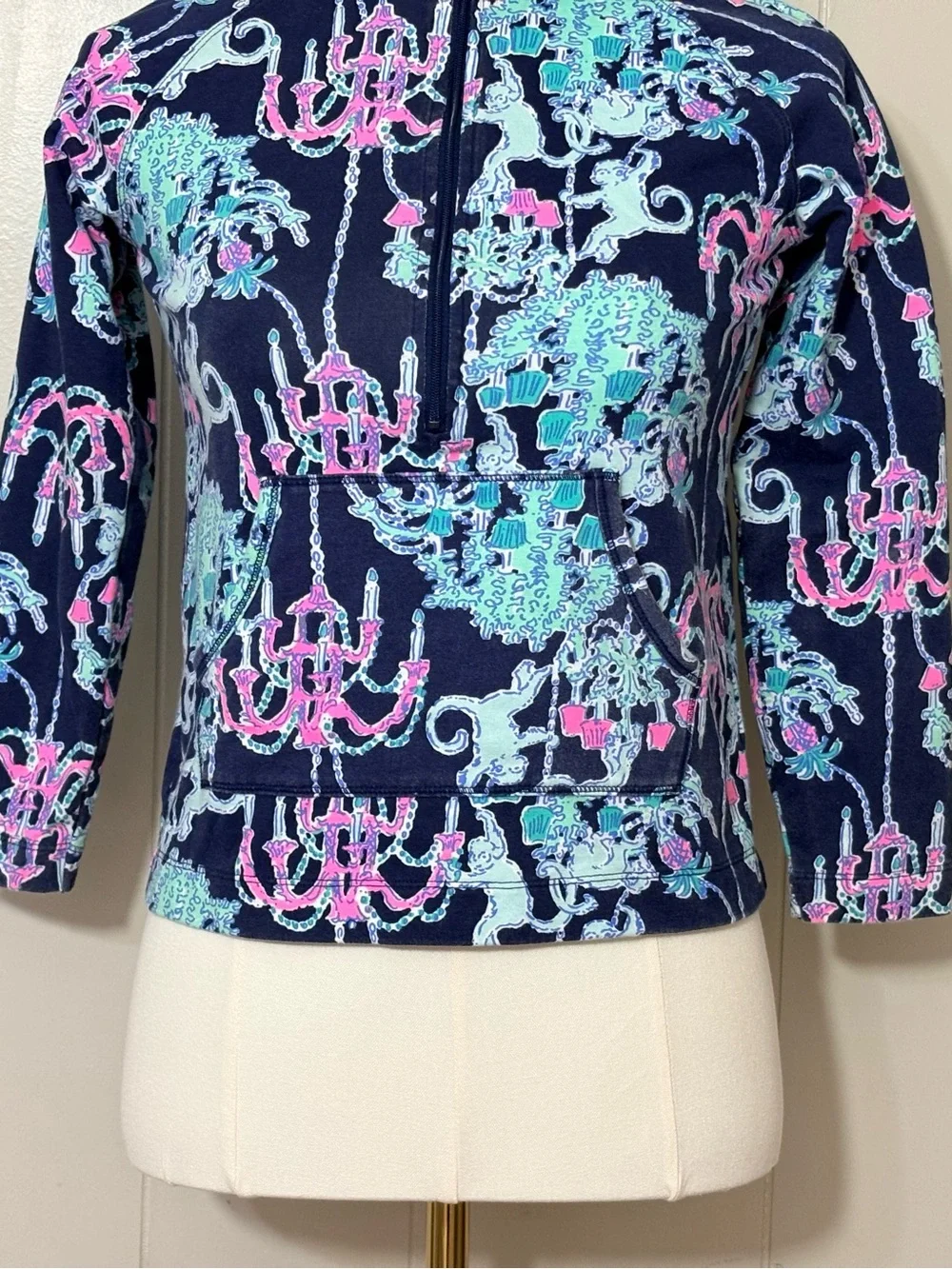 Lilly Pulitzer Kids Skipper Popover Monkey Trouble Jacket XL 14/16